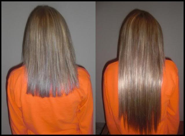 наращивание волос - до и после